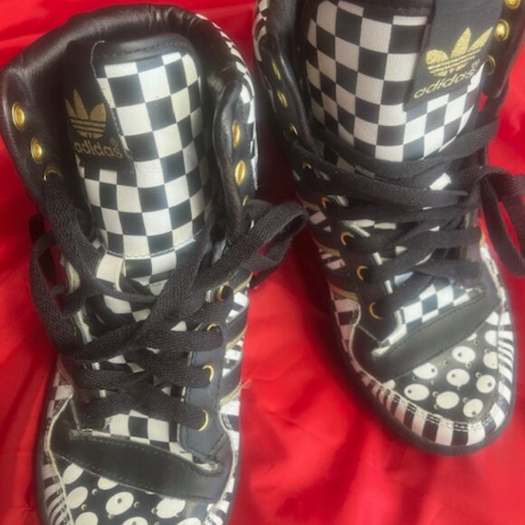 Adidas Jeremy Scott High Top Black and White - Picture 4 of 11